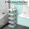 2-Tier Space-Saving Foldable Shoe Rack, Suitable for RVs, Bathrooms, and Dormitories - Durable PP Plastic, Compact Lightweight Storage Box
