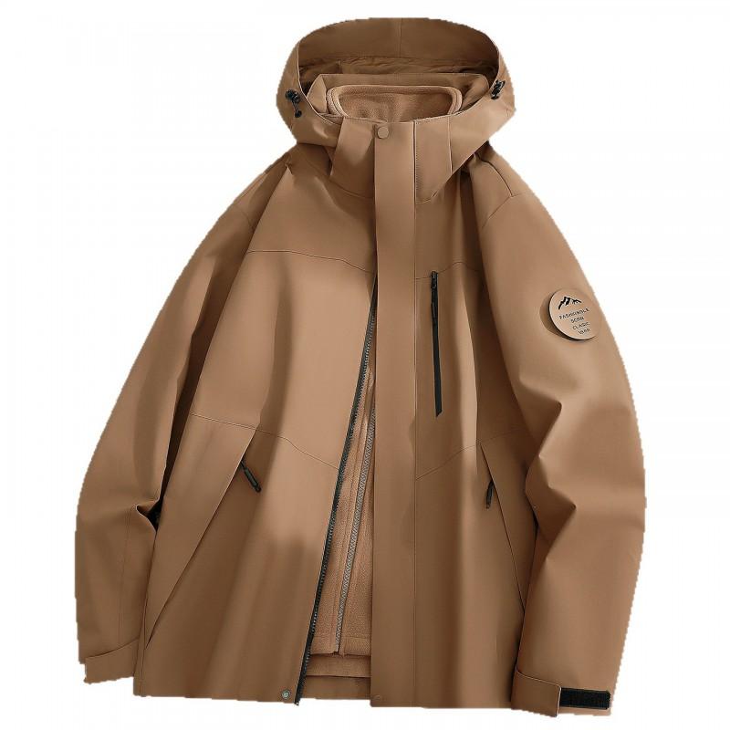 Unisex Winter Waterproof Windproof Outdoor Jacket With Removable Fleece Liner Hiking Camping Travel