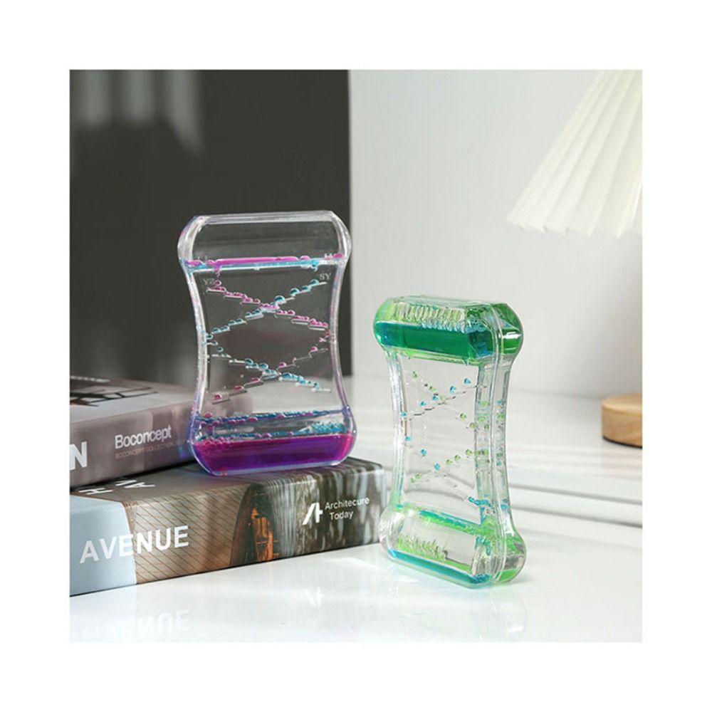 Timer Relieve Stress Dripping Oil Slide Stress Reliever Toys Oil Hourglass Living Room Ornament