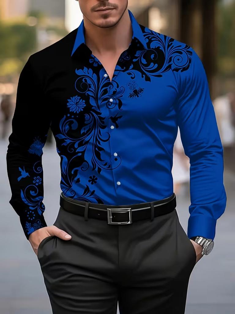 Spring And Autumn Men'S Long Sleeve Shirt