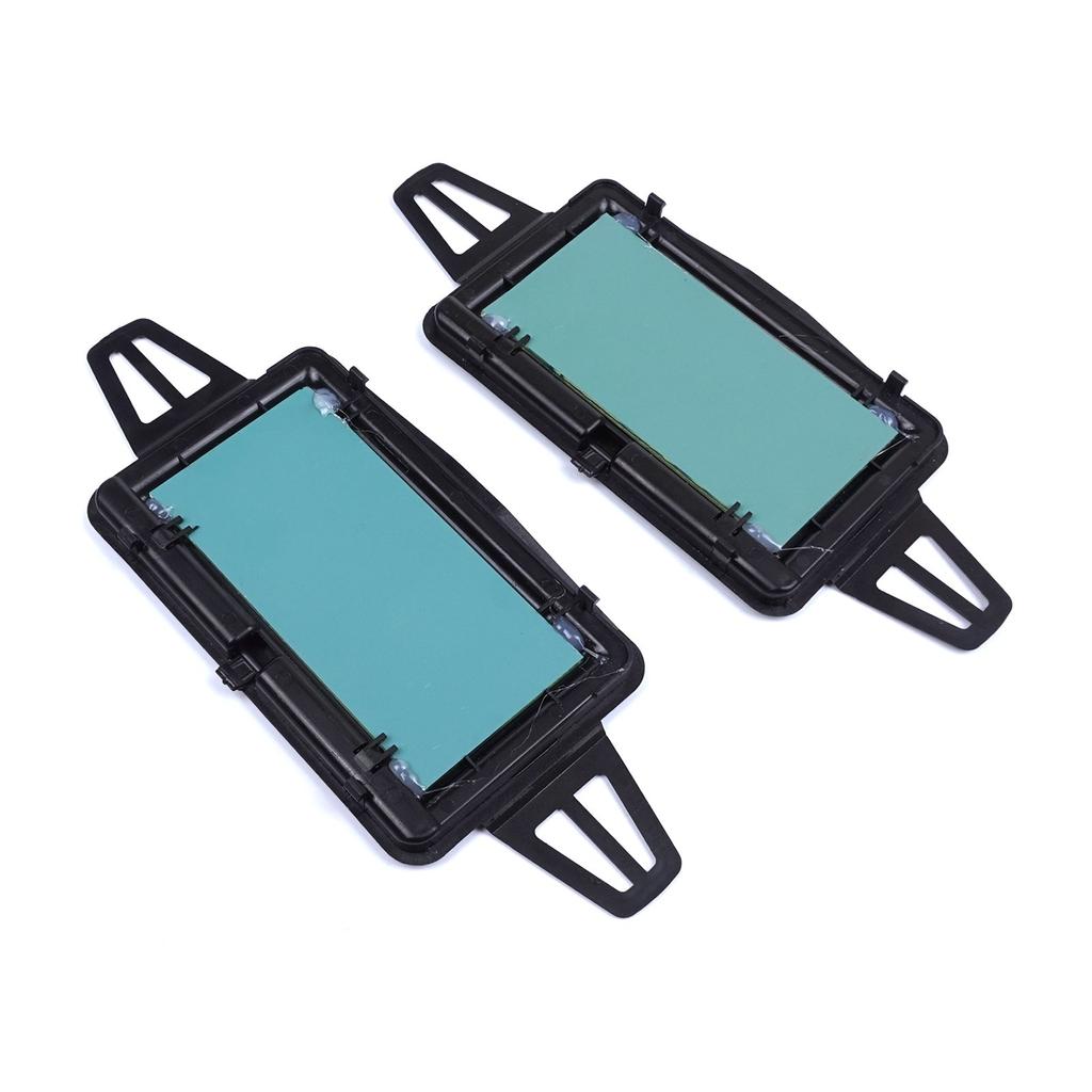BDP524-1 2 Pieces Sun Shade Visor Makeup Cosmetic Mirror Cover and Mirror BLACK For Mercedes W210 W211 2108102510 2118100410 