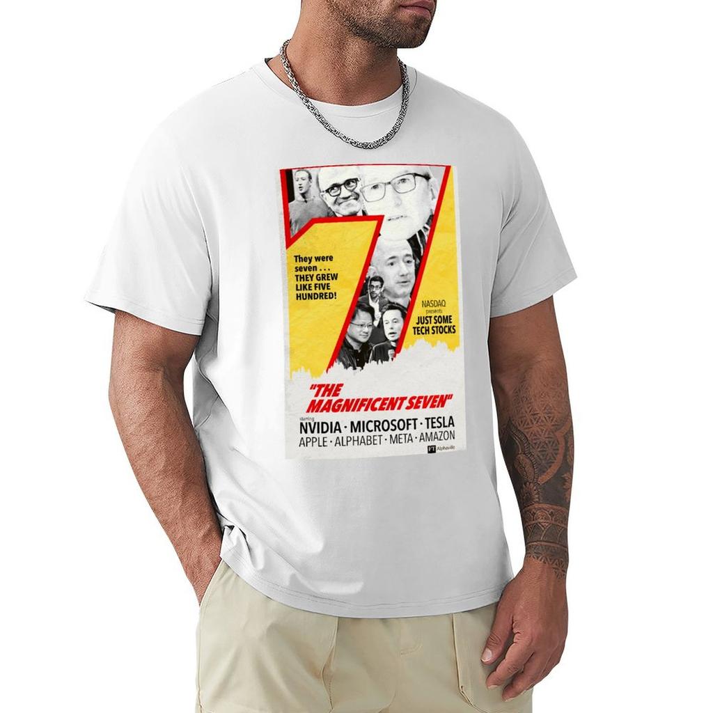 The Magnificent Seven (Stocks) Tshirt Running Perforunisexce Short Sleeve Tee