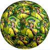 Brazil National Football Team Theme Soccer Ball Size 5 Soccer Ball Soft Touch Professional Training Football for Outdoor Sports