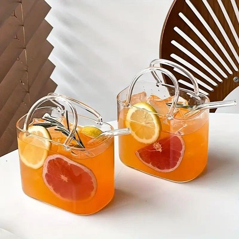 770ML Borsa a Mano in Vetro Celebrità di Internet Tazza da Tè Estiva Trasparente Creativa Divertente Alto Valore Leggermente Ubriaco Bicchiere per Succo Cocktail