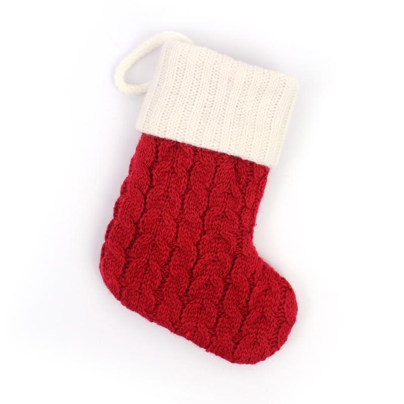 Elegant Wool Knitted Christmas Stockings For Holiday Decorating