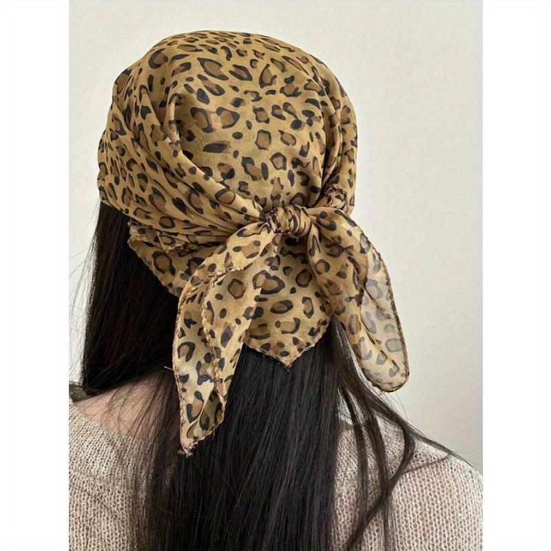Leopard Print Sporty Headband/Head Scarf, Multipurpose DIY Headwear, Hair Accessories, Turban Headband