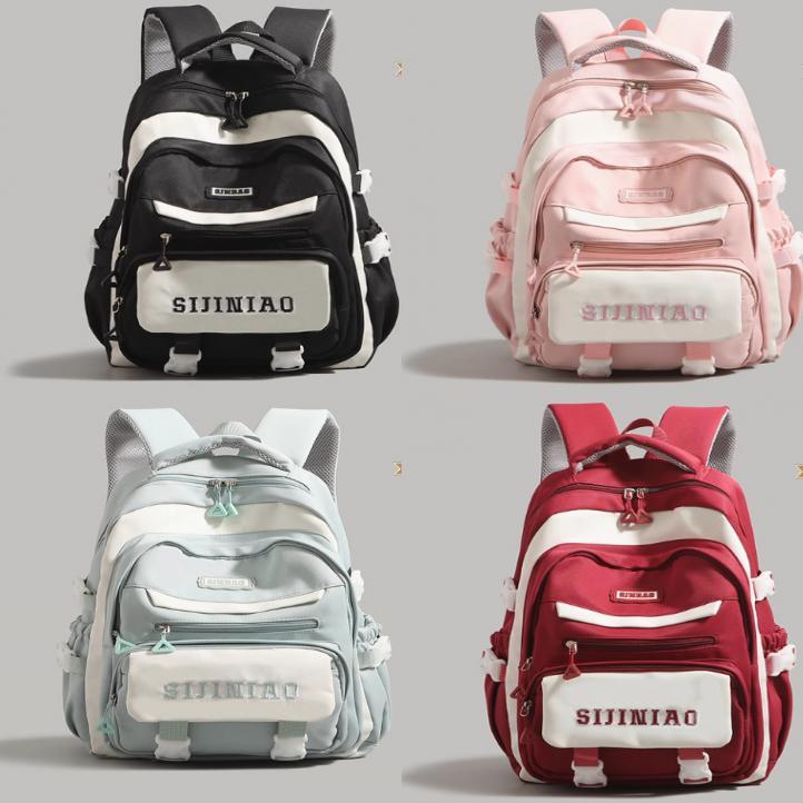 Nylon College Backpack For Students With Breathable Design And Large Capacity For School Use