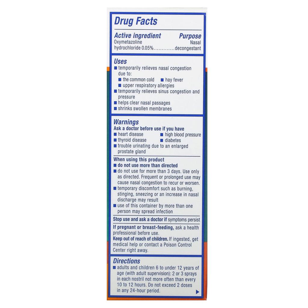 Powerful Sinus Relief, Non-Drip Liquid Nasal Spray, Cooling Menthol & Eucalyptus, 15 Ml (0.5 Fl Oz)