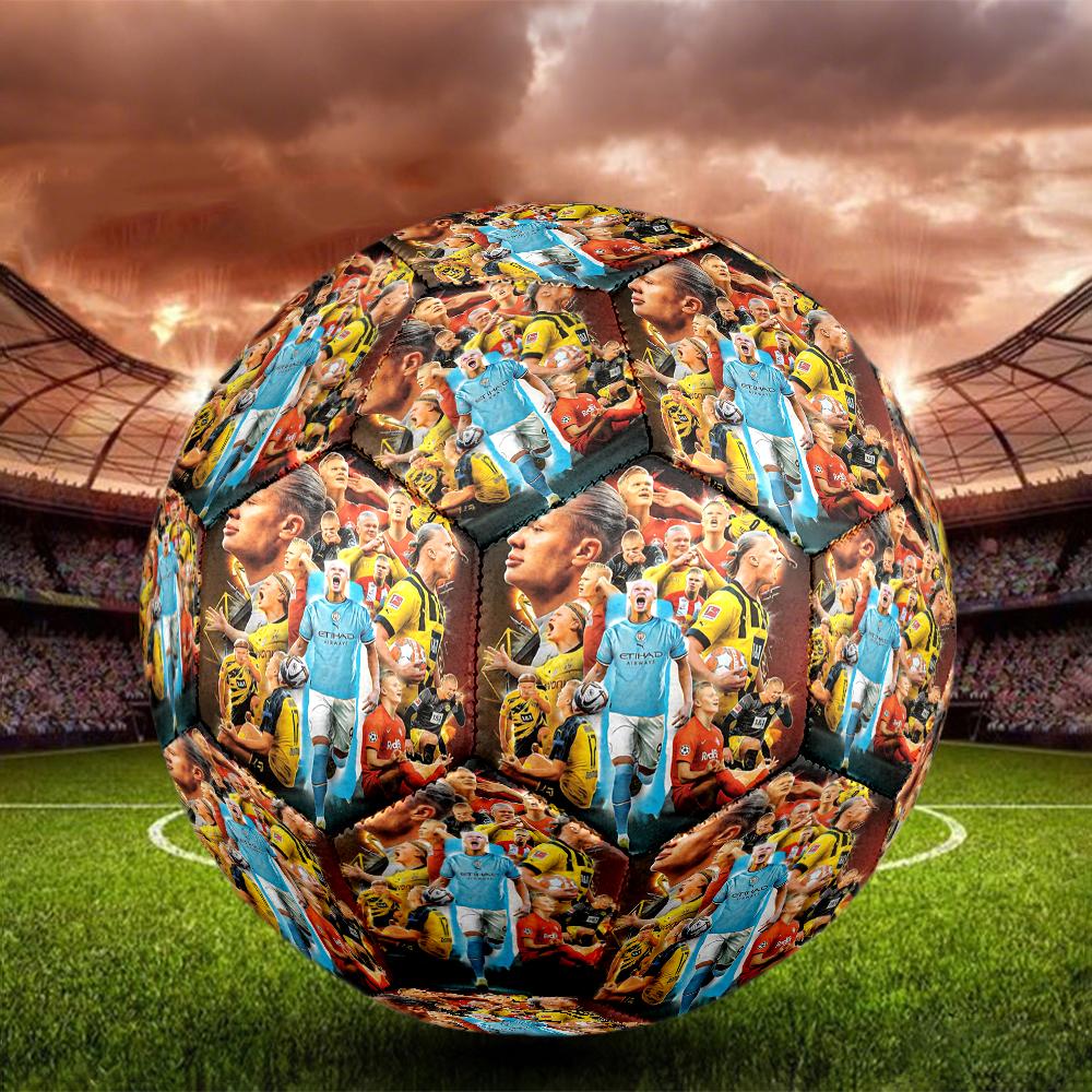 1pc Haalands Manchester City Moment Size 5 Soccer Ball PVC Football Sports Matches Training Outdoor Games Beach Elastic Balls 07e11