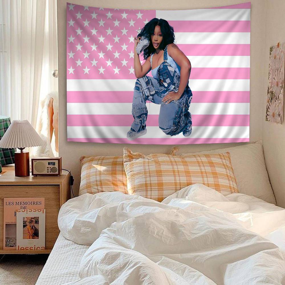 Singer Sza American Tapestry Art Printing Japanese Wall Tapestry Anime Wall Hanging Home Decor