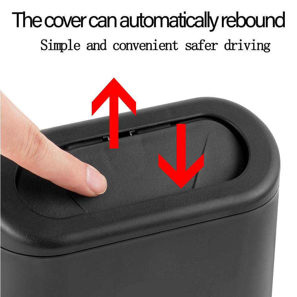 Car Trash Bin Hanging Vehicle Garbage Dust Case Storage Box Pressing Type Trash Can Car Accessorie For Citroen C3 C4 C5 Aircross