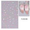 1PCS Black White Butterfly Laser Nail Stickers Nail Art Decoration Abstract Lines Bronzing Flowers Stickers For Nails