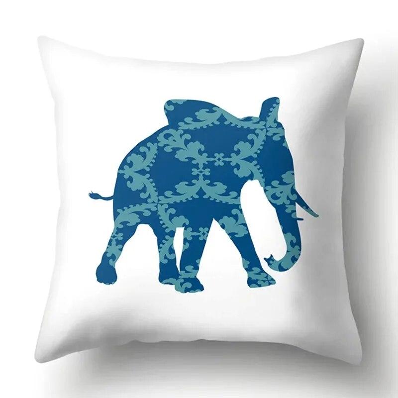 Simple Plaid Animal Pillowcase Puppy Cat Giraffe Pillowcase Children's Room Home Decoration Living Room Sofa Cushion Cover