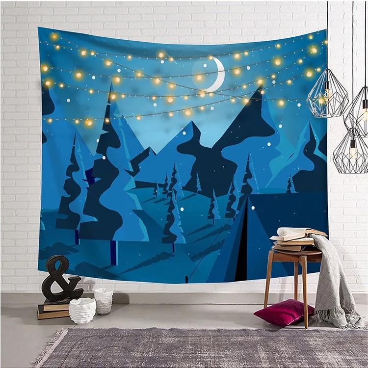 Мультфильм Лесной Пейзаж Узор Гобелен Украшения Дома Настенный Гобелен Спальня Гостиная — фото 9