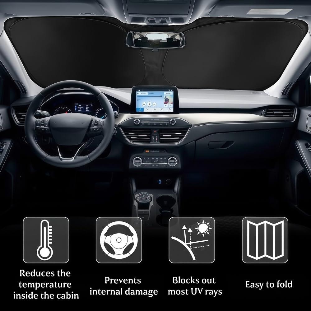 Folding Car Window Sunshade Cover Sun Shade Windshield Visor Protector Windscreen Auto UV Protection Curtain Styling AccessoriesWindshield Sunshades