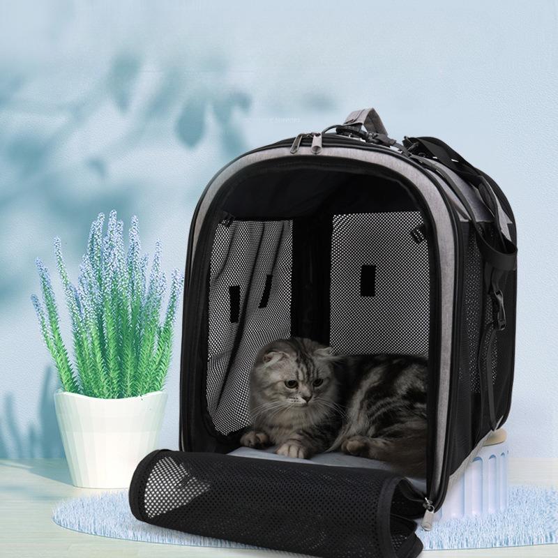 Large Portable Pet Backpack Travel Out Portable Cat Dog Backpack Breathable Cat Bag
