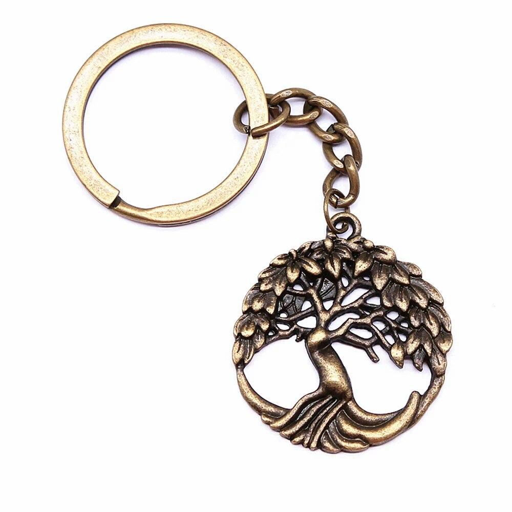 Tree Of Life Klíčenky Ozdoby Předměty Výroba šperků Velikost prstenu 28 mm