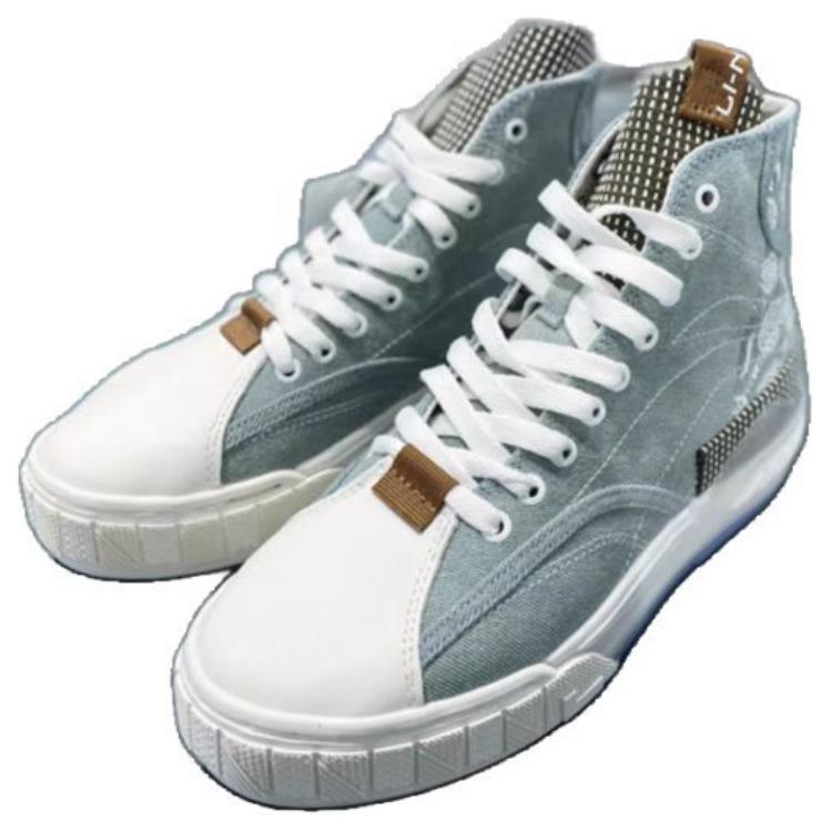 Li Ning Wei Wu Cashew Flower Casual High-Top Skate Shoes Women Skate Shoes Denim-Blue AGCR216-1