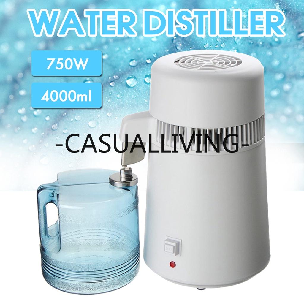 

750 Вт 4 л Дистиллятор чистой воды Очиститель воды Контейнер 4 л Устройство для фильтрации воды из нержавеющей стали Бытовая дистиллированная вода