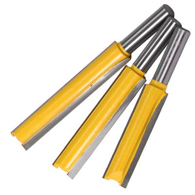 8 mm Schaft Hartmetall Extra langer gerader Fräser Holzbearbeitungsschneider 3 Größen