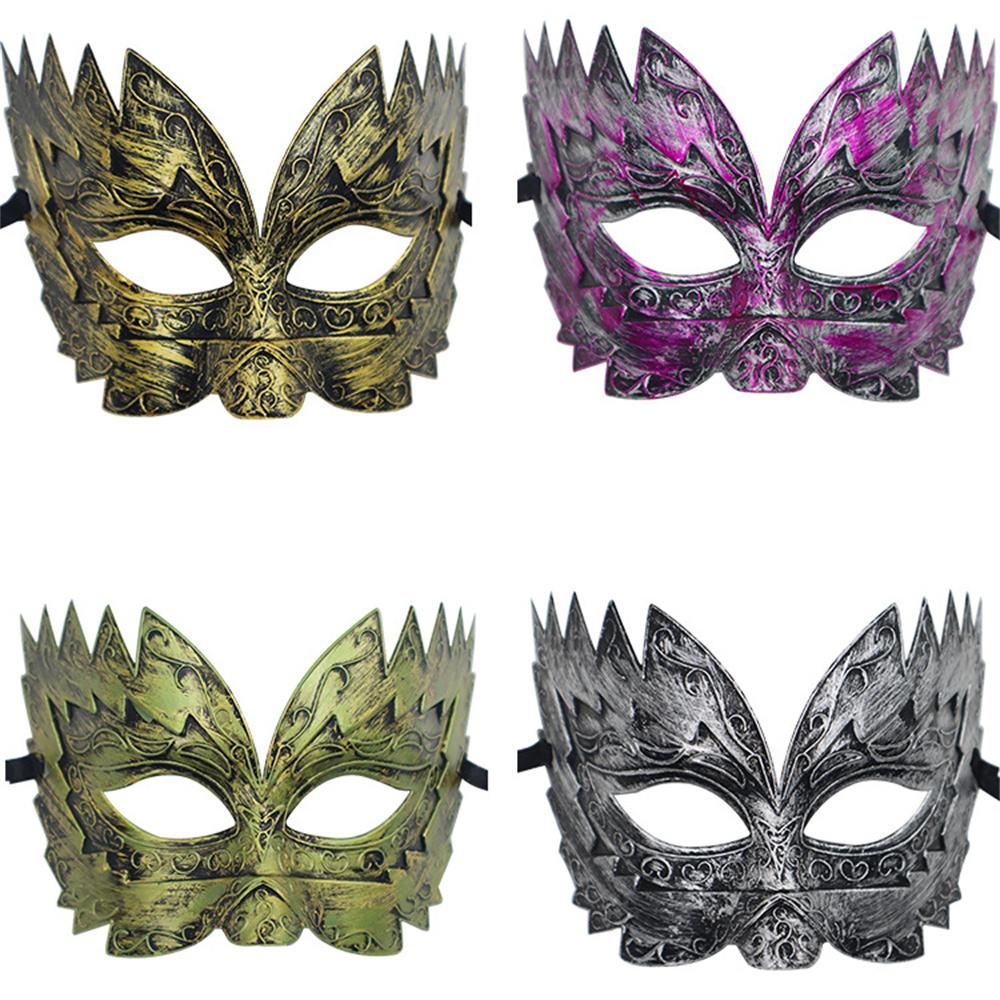 Men Gold Roman Soldier Mask Vintage Masquerade Mask Venetian Mardi Gras Phantom Opera Eyemask Rave Accessory