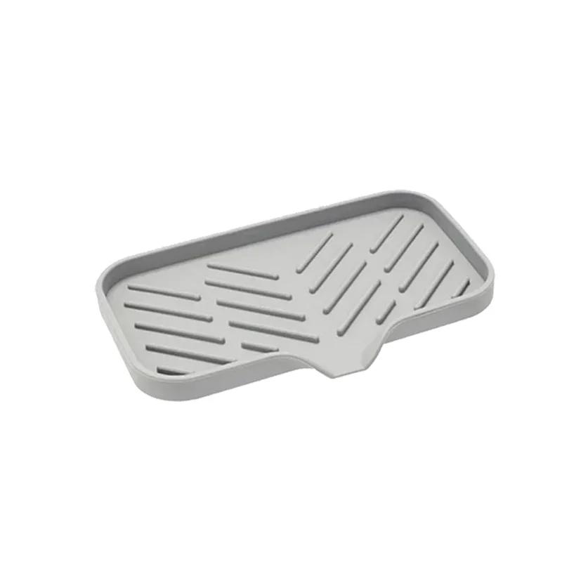 Silicone Drain Tray with Holes – Anti-Mold Holder for Soap, Sponge & Scrub Brush On Kitchen Counters (Kitchen Organizer)