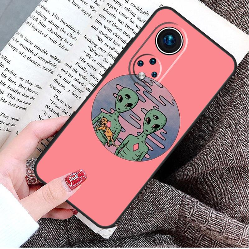 Aesthetics Cartoon Alien Space Case For Honor Magic 8 7 6 Pro Honor X9d X9c X9b X9a X8b X8c Win 50 70 90 200 400 Lite Cover