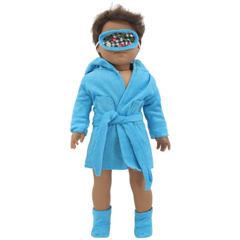 Ensemble Vêtement Poupée 18 Pouces – Robe à Capuche Peluche + Sac – Taille 43-46 Cm – Cadeau Fille