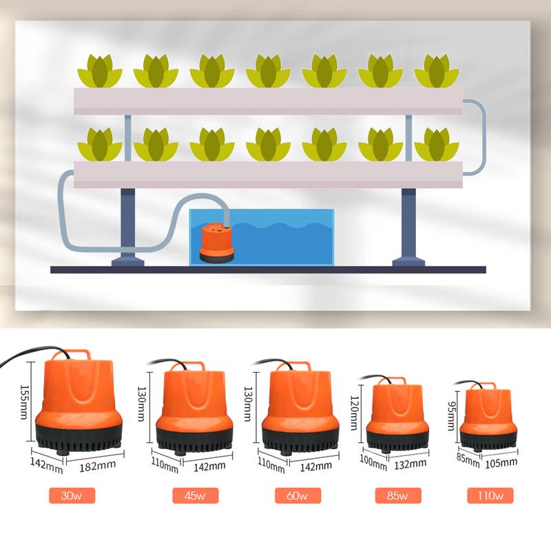 30/45/60/85/110 W 220V Bodenabsaugende Wasserpumpe für Garten-Fischteich Leise Tauchpumpe Multifunktionale Kleine Absaugpumpen