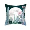 Exotic Plants And Floral Pattern Double-Sided Printed Pillow Cover Short Plush Suitable Living Room Bedrooms Throw Cushion Cover