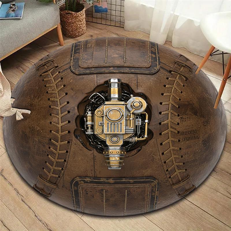 

Круглий килим Vortex Crossing Gate, Килимок для вітальні, спальні, біля дивана, дитячої кімнати, Нековзкий килимок для підлоги 80cmx80cm