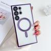 Magnetic Snap-on Phone Case Galaxy S25 Ultra S23 Note20 TPU Titanium Matte Electroplated Cover