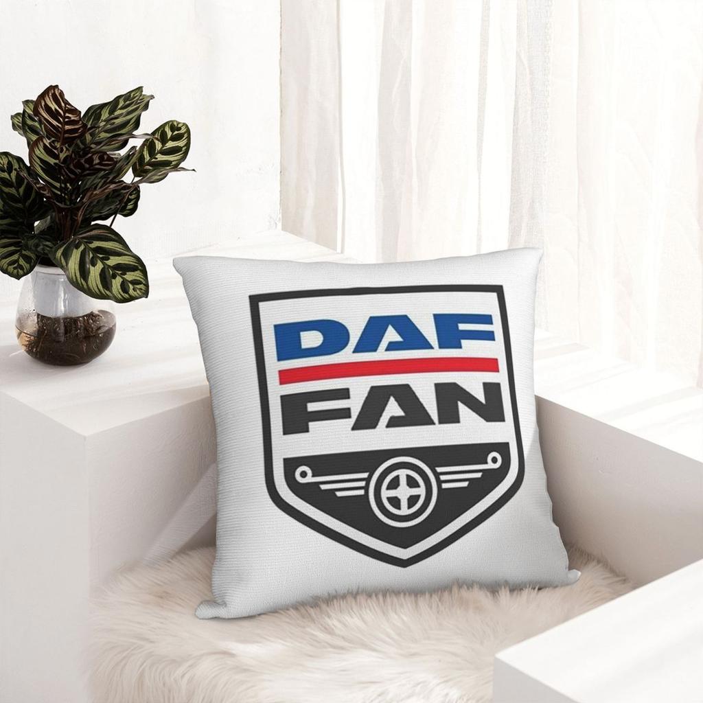 Daf Truck Logo Klasického Auta 11 Čtvercový Povlak na Polštář Potah na Polštář Povlak na Polštář Dekorační Polštář pro Domov Ložnici Auto