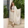 Women's Rayon Embroidered and Printed Straight Kurta with Pant And Dupatta Sets