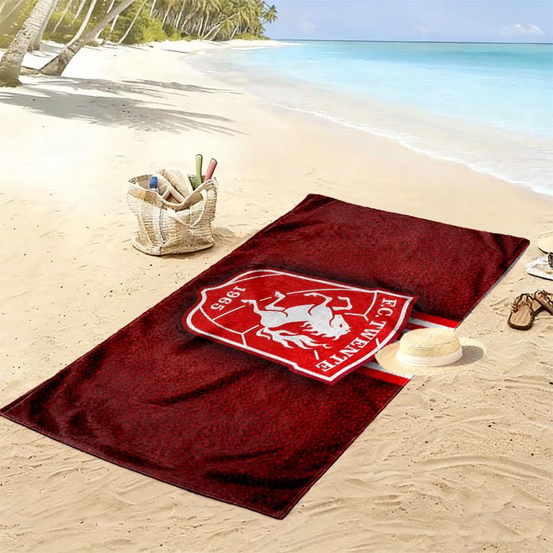 FC Twente Print Beach Towel, Large Soft Quick Dry Towel for Beach Camping Swimming