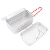 Camping Lunch Box Aluminum Alloy Steam Boil Portable Single Person Meal Box Lunch Container Support for Hiking Fishing