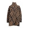 Women's High-End Mink Fur Stand-Up Collar Pullover Sweater, Autumn/Winter 2025 Collection.