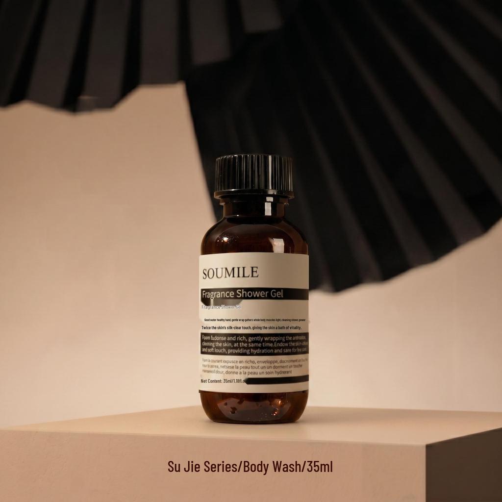 SOUMILE Sujie Large Pump Bottle: Shampoo, Hand Sanitizer, High-End Hotel & B&B Shower Gel.