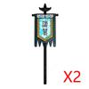 Medieval Accessories Building Blocks Soldiers Weapons Military Flags Mount War Horses Orc Mount Flags Wolf Bricks Kids Toys Gift