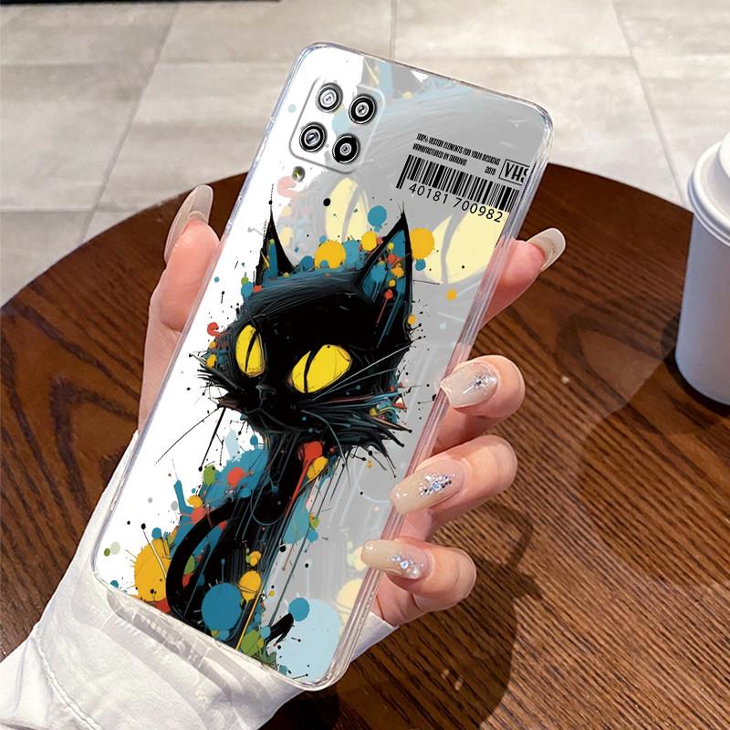 Case For Samsung Galaxy A42 M42 M32 M22 F22 Capa Clear Silicone Shells Soft TPU Back Cover Cute Rabbit Cat Dinasaur Phone Case