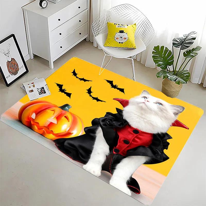 Funny Cat 3D Printing Large Area Carpets for Home Living Room Children's Bedroom Sofa Doormat Kitchen Floor Rugs Anti-slipDecor