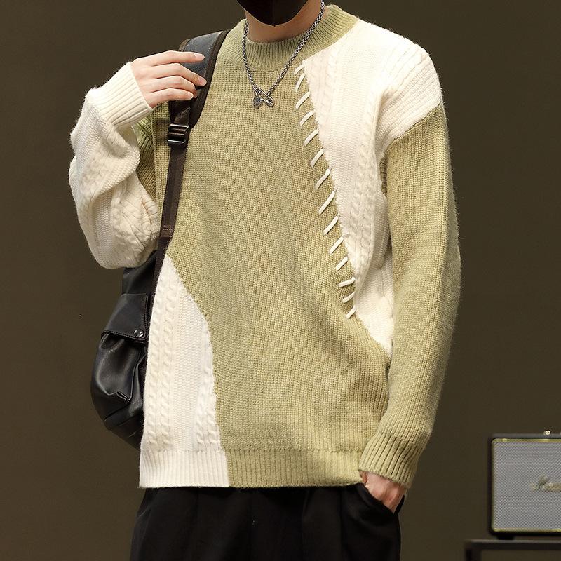 Hot sale, popular, new casual crew neck sweater in autumn and winter, bottom knitted sweater, large size loose sweater.