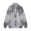 Mens Oversized Stand Collar Knit Cardigan With Distressed Tie-Dye Effect Streetwear Winter Sweater