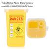 Tattoo Medical Plastic Sharps Container Biohazard Needle Disposal 1L Size Waste Box Yellow
