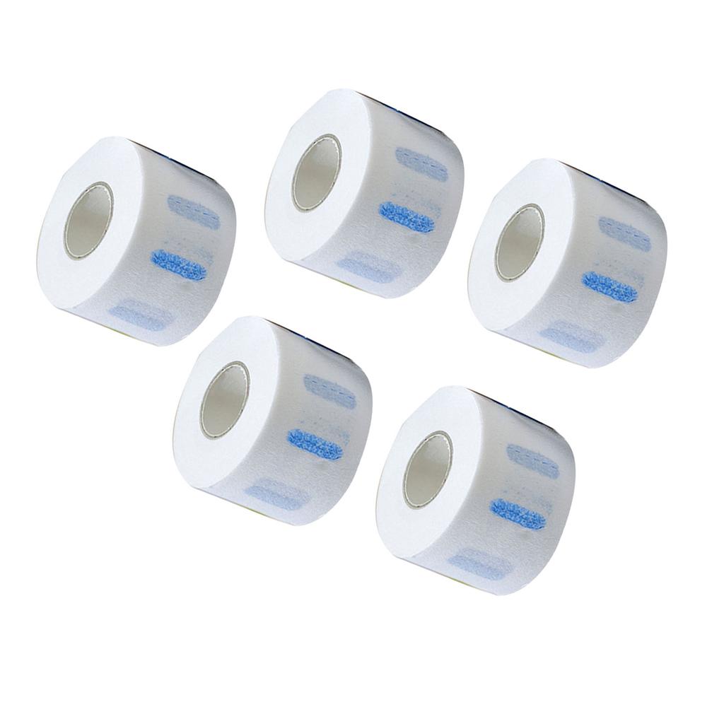 5 Rolls Neck Strips White Professional Stretchy Barber Neck Strips Paper Hairdressing Tool for Hair Cutting
