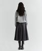 Peulleio Double Pleated Skirt _ Grey