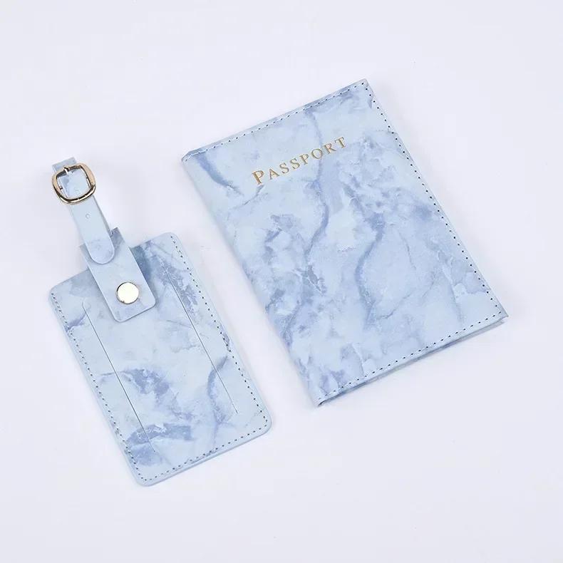 Travel Passport Cover Luggage Tag Set Women ID Card Passport Holder Cover Case Credit Card Holder Ticket Clip Travel Accessories