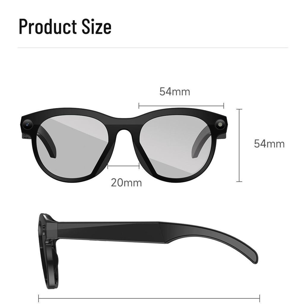 KI-Smart Glasses: HD-Kamera, Bluetooth, Anruferkennung & Übersetzung