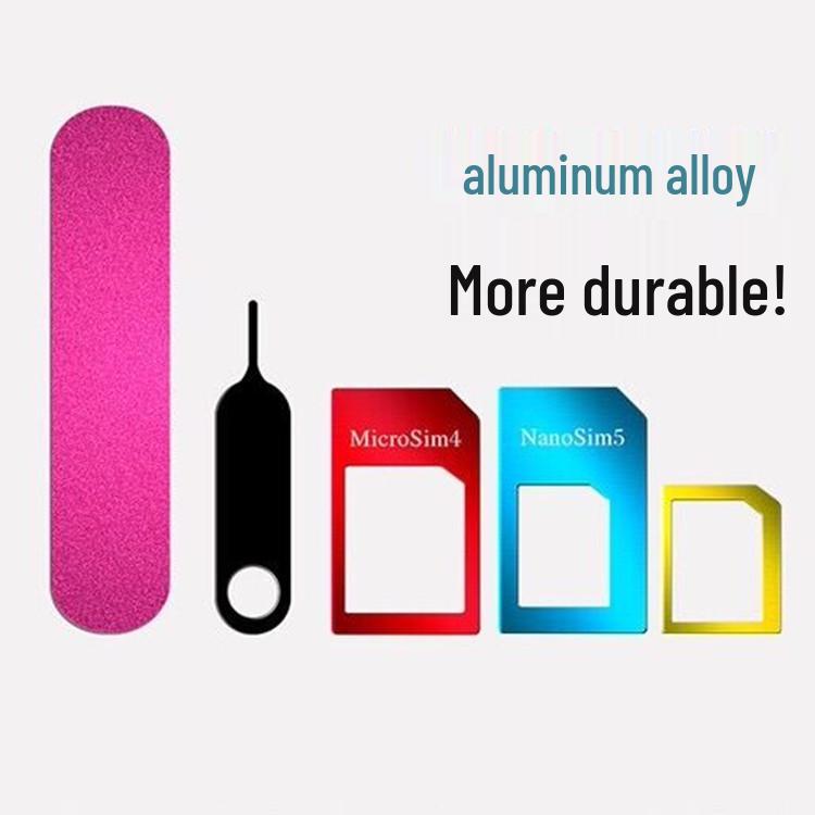 Aluminum Alloy SIM Card Tray Adapter Set: Convert Small To Large Card
