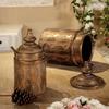 Vintage Vase Dekorative Eisenvasen Luxuriöse Ästhetik Blumenflaschen Minimalistisch Elegante Blumenflasche mit Deckel Tischdekoration